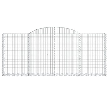 vidaXL Συρματοκιβώτια Τοξωτά 12 τεμ. 300x30x120/140 εκ. Γαλβαν. Ατσάλι