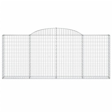 vidaXL Συρματοκιβώτια Τοξωτά 9 τεμ. 300x30x120/140 εκ. Γαλβαν. Ατσάλι