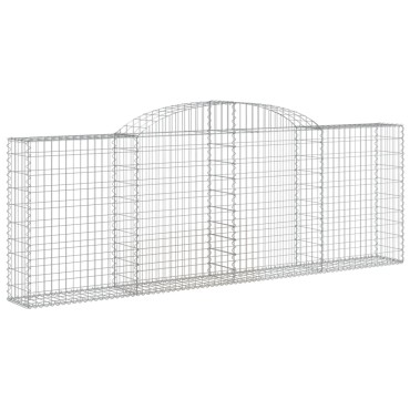 vidaXL Συρματοκιβώτια Τοξωτά 25 τεμ. 300x30x100/120 εκ. Γαλβαν. Ατσάλι