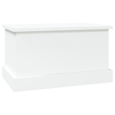 vidaXL Κουτί Αποθήκευσης Γυαλ. Λευκό 50x30x28cm Επεξεργασμένο Ξύλο 1 τεμ.