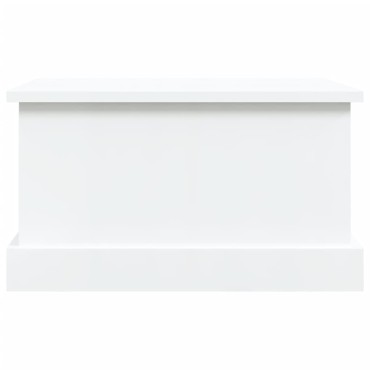 vidaXL Κουτί Αποθήκευσης Γυαλ. Λευκό 50x30x28cm Επεξεργασμένο Ξύλο 1 τεμ.