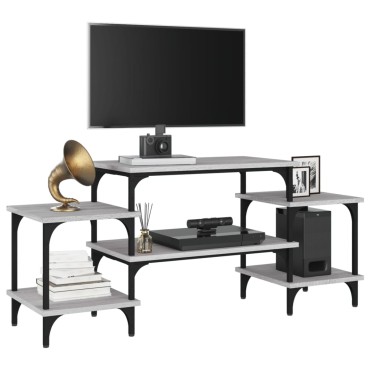 vidaXL Έπιπλο Τηλεόρασης Γκρι Sonoma 117x35x52cm Επεξεργασμένο Ξύλο