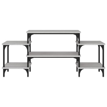 vidaXL Έπιπλο Τηλεόρασης Γκρι Sonoma 117x35x52cm Επεξεργασμένο Ξύλο