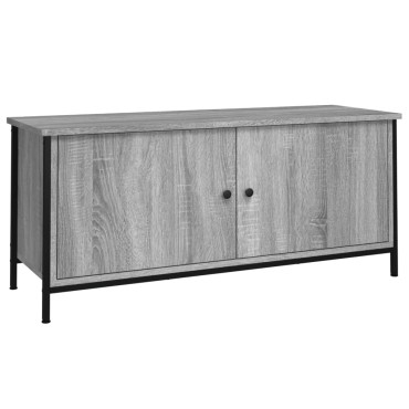 vidaXL Έπιπλο Τηλεόρασης με Πόρτες Γκρι Sonoma 102x35x45cm Επεξ. Ξύλο