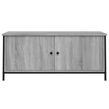 vidaXL Έπιπλο Τηλεόρασης με Πόρτες Γκρι Sonoma 102x35x45cm Επεξ. Ξύλο