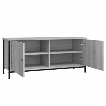 vidaXL Έπιπλο Τηλεόρασης με Πόρτες Γκρι Sonoma 102x35x45cm Επεξ. Ξύλο