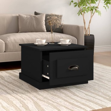 vidaXL Τραπεζάκι Σαλονιού Μαύρο 50x50x35cm από Επεξεργασμένο Ξύλο 1 τεμ.