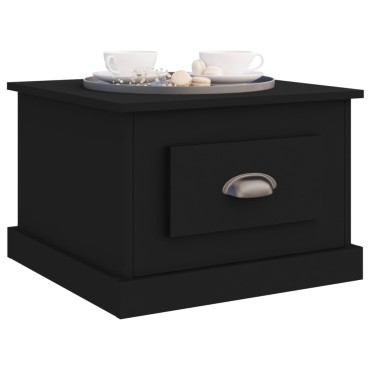 vidaXL Τραπεζάκι Σαλονιού Μαύρο 50x50x35cm από Επεξεργασμένο Ξύλο 1 τεμ.