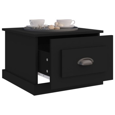vidaXL Τραπεζάκι Σαλονιού Μαύρο 50x50x35cm από Επεξεργασμένο Ξύλο 1 τεμ.