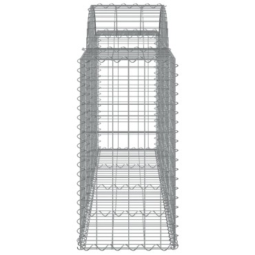 vidaXL Συρματοκιβώτια Τοξωτά 8 τεμ. 200x50x80/100 εκ. Γαλβαν. Ατσάλι