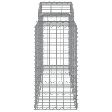 vidaXL Συρματοκιβώτια Τοξωτά 18 τεμ. 200x50x80/100 εκ. Γαλβαν. Ατσάλι