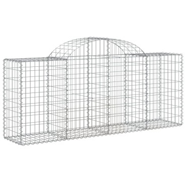 vidaXL Συρματοκιβώτια Τοξωτά 30 τεμ. 200x50x80/100 εκ. Γαλβαν. Ατσάλι