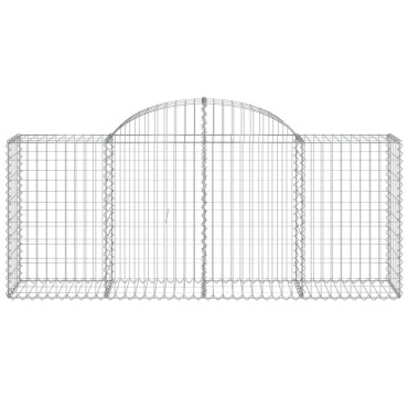 vidaXL Συρματοκιβώτια Τοξωτά 30 τεμ. 200x50x80/100 εκ. Γαλβαν. Ατσάλι