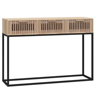 vidaXL Τραπέζι Κονσόλα 105x30x75cm από Επεξεργασμένο Ξύλο και Σίδερο 1 τεμ.