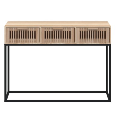 vidaXL Τραπέζι Κονσόλα 105x30x75cm από Επεξεργασμένο Ξύλο και Σίδερο 1 τεμ.