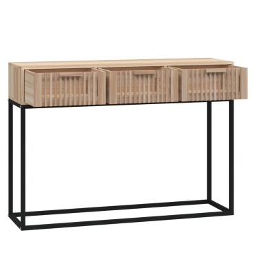 vidaXL Τραπέζι Κονσόλα 105x30x75cm από Επεξεργασμένο Ξύλο και Σίδερο 1 τεμ.