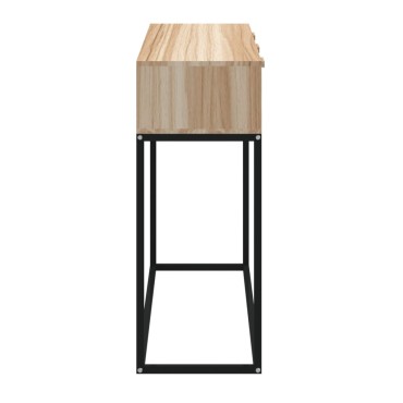 vidaXL Τραπέζι Κονσόλα 105x30x75cm από Επεξεργασμένο Ξύλο και Σίδερο 1 τεμ.