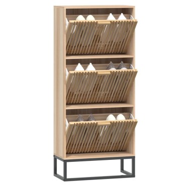 vidaXL Παπουτσοθήκη 52x25x120cm από Επεξεργασμένο Ξύλο