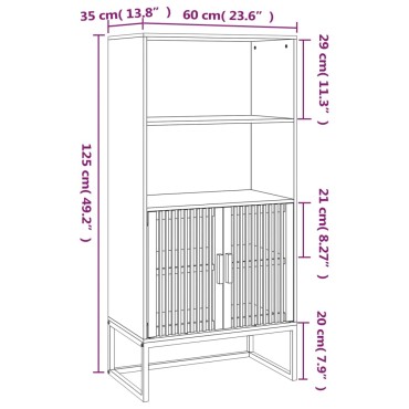 vidaXL Ντουλάπι 60x35x125cm από Επεξεργασμένο Ξύλο 1 τεμ.