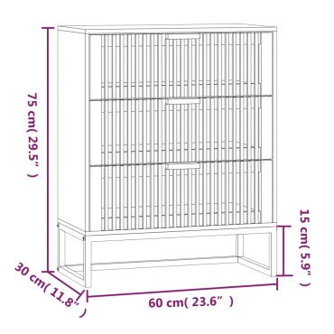 vidaXL Συρταριέρα 60x30x75cm από Επεξεργασμένο Ξύλο 1 τεμ.