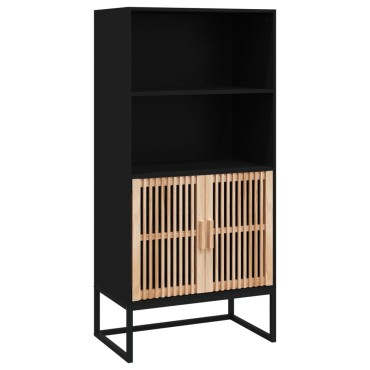 vidaXL Ντουλάπι Μαύρο 60x35x125cm από Επεξεργασμένο Ξύλο 1 τεμ.