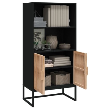 vidaXL Ντουλάπι Μαύρο 60x35x125cm από Επεξεργασμένο Ξύλο 1 τεμ.