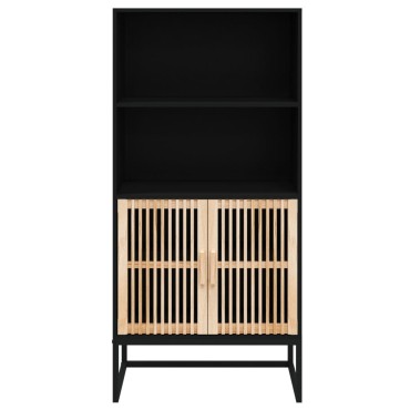 vidaXL Ντουλάπι Μαύρο 60x35x125cm από Επεξεργασμένο Ξύλο 1 τεμ.