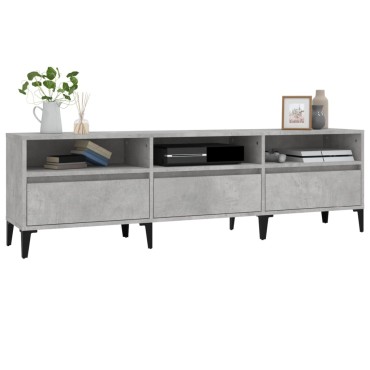 vidaXL Έπιπλο Τηλεόρασης Γκρι Σκυρ. 150x30x44,5cm Επεξ. Ξύλο