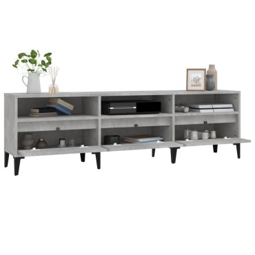 vidaXL Έπιπλο Τηλεόρασης Γκρι Σκυρ. 150x30x44,5cm Επεξ. Ξύλο