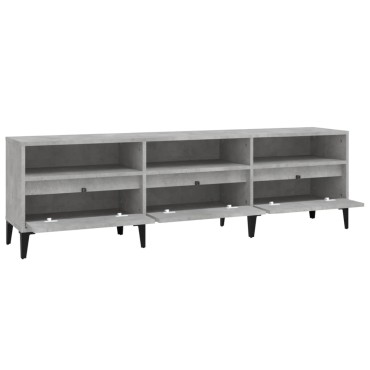 vidaXL Έπιπλο Τηλεόρασης Γκρι Σκυρ. 150x30x44,5cm Επεξ. Ξύλο