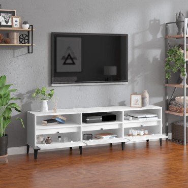 vidaXL Έπιπλο Τηλεόρασης Λευκό 150x30x44,5cm Επεξεργασμένο Ξύλο