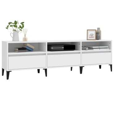 vidaXL Έπιπλο Τηλεόρασης Λευκό 150x30x44,5cm Επεξεργασμένο Ξύλο