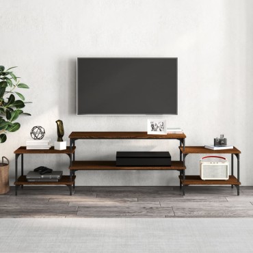 vidaXL Έπιπλο Τηλεόρασης Καφέ Δρυς 197x35x52cm Επεξεργασμένο Ξύλο