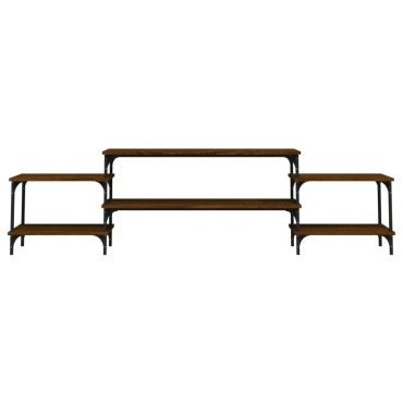 vidaXL Έπιπλο Τηλεόρασης Καφέ Δρυς 197x35x52cm Επεξεργασμένο Ξύλο