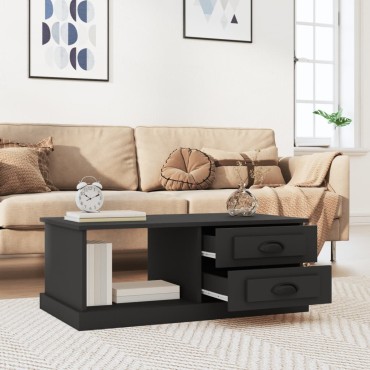 vidaXL Τραπεζάκι Σαλονιού Μαύρο 90x50x35cm Επεξεργασμένο Ξύλο 1 τεμ.