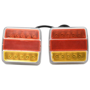 vidaXL Φώτα Τρέιλερ 2 τεμ. Κόκκινα 10,5x7,5x10 εκ. LED Λαμπτήρας 12V