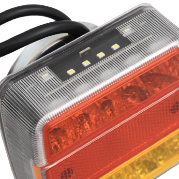vidaXL Φώτα Τρέιλερ 2 τεμ. Κόκκινα 10,5x7,5x10 εκ. LED Λαμπτήρας 12V