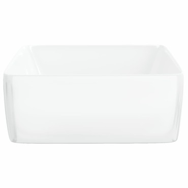 vidaXL Νιπτήρας Ορθογώνιος Λευκός 48 x 37 x 13 εκ. Κεραμικός