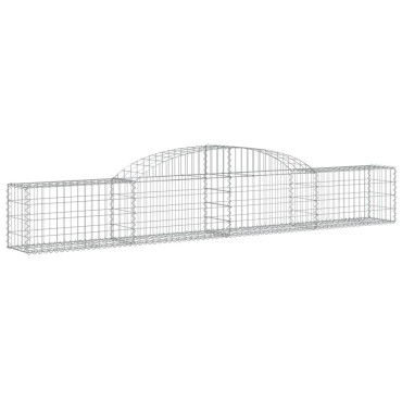vidaXL Συρματοκιβώτιο Τοξωτό 300 x 30 x 40/60 εκ. Γαλβανισμένο Ατσάλι