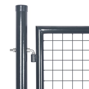 vidaXL Πόρτα Περίφραξης με Πλέγμα Ανθρακί 300x175 εκ. Γαλβαν. Χάλυβας