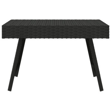 vidaXL Τραπεζάκι Βοηθητικό Πτυσσόμενο Μαύρο 60x40x38cm Συνθ. Ρατάν 1 τεμ.