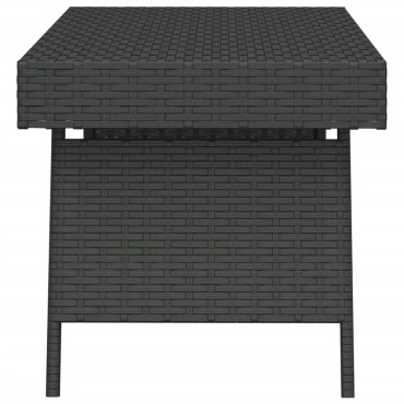 vidaXL Τραπεζάκι Βοηθητικό Πτυσσόμενο Μαύρο 60x40x38cm Συνθ. Ρατάν 1 τεμ.