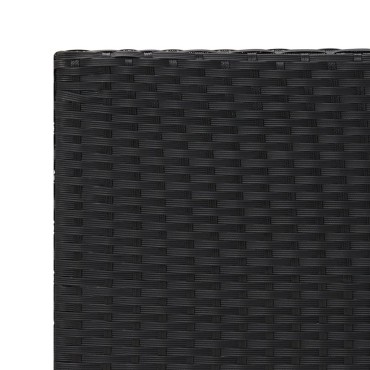 vidaXL Τραπεζάκι Βοηθητικό Μαύρο 55x45x49cm από Συνθετικό Ρατάν 1 τεμ.
