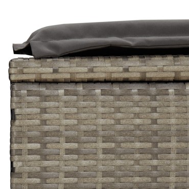 vidaXL Ξαπλώστρα με Στρογγυλή Οροφή Μαύρη 211x57x140cm Συνθ. Ρατάν 1 τεμ.