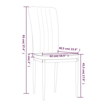 vidaXL Καρέκλες Τραπεζαρίας 4 τεμ. Κρεμ Βελούδινες 42x57,5x95cm
