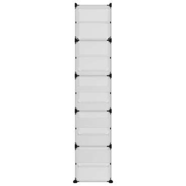 vidaXL Παπουτσοθήκη Διαφανής 44x31,5x153,5cm από Πολυπροπυλένιο