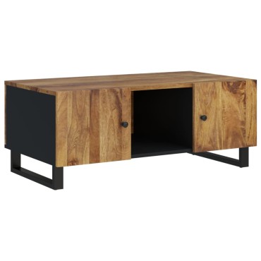 vidaXL Τραπεζάκι Σαλονιού 100x54x40cm Μασίφ Ξύλο Μάνγκο & Επεξ. Ξύλο 1 τεμ.