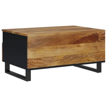 vidaXL Τραπεζάκι Σαλονιού 80x54x40cm Μασίφ Ξύλο Μάνγκο & Επεξ. Ξύλο 1 τεμ.