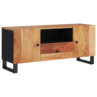vidaXL Έπιπλο Τηλεόρασης 105x33,5x46cm Μασίφ Ξύλο Ακακίας & Επ. Ξύλο