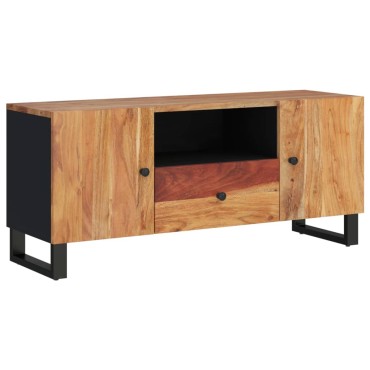 vidaXL Έπιπλο Τηλεόρασης 105x33,5x46cm Μασίφ Ξύλο Ακακίας & Επ. Ξύλο